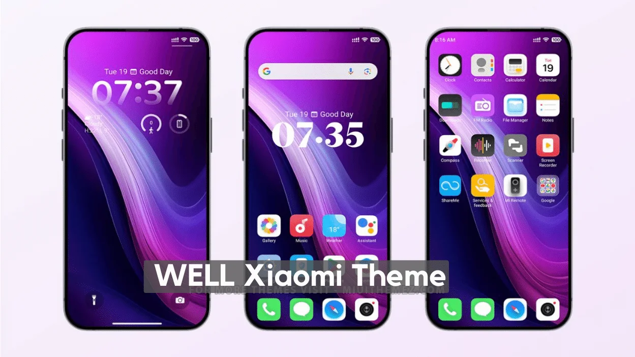 WELL HyperOS Theme for Xiaomi with iOS Style