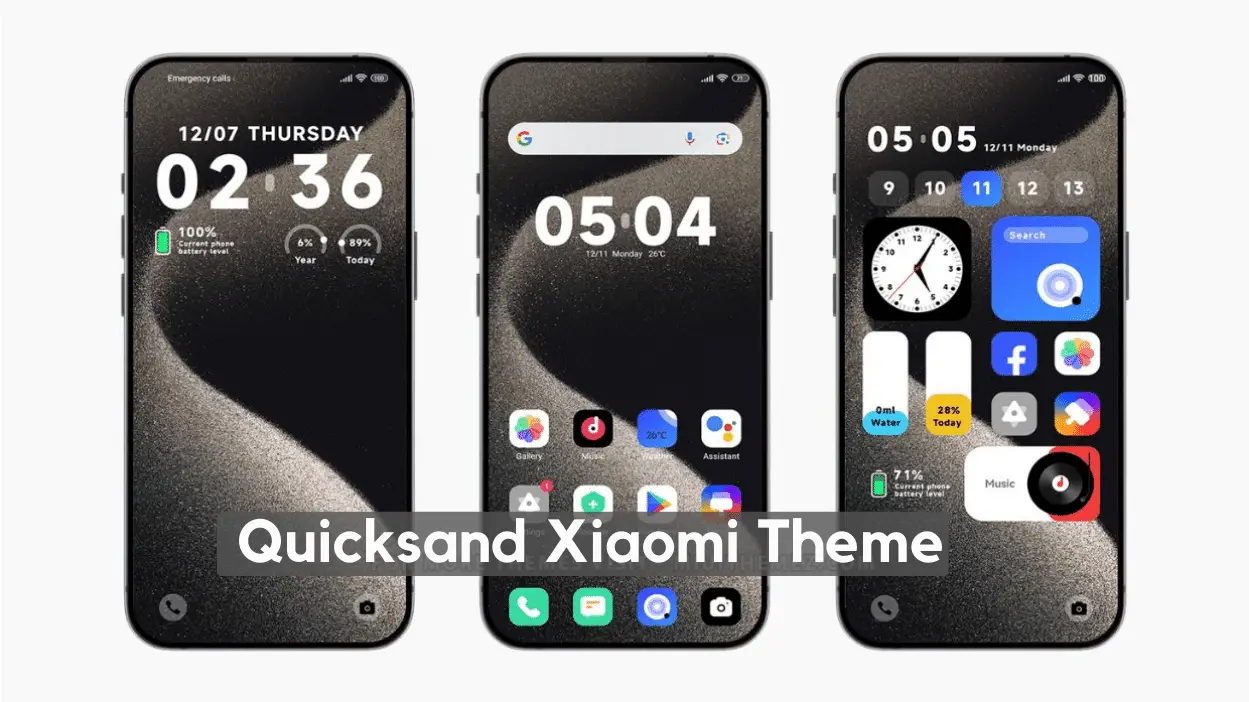 Quicksand HyperOS Theme for Xiaomi with Dynamic Widgets