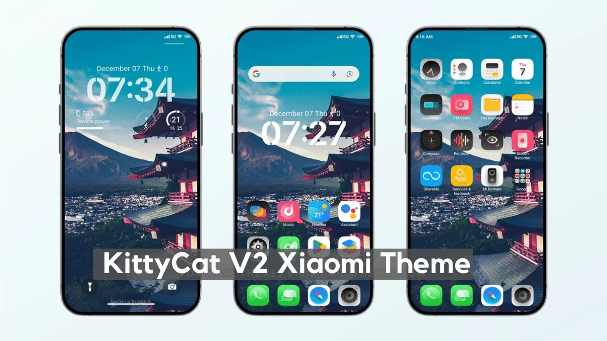 KittyCat v2 HyperOS Theme for Xiaomi with iOS Style
