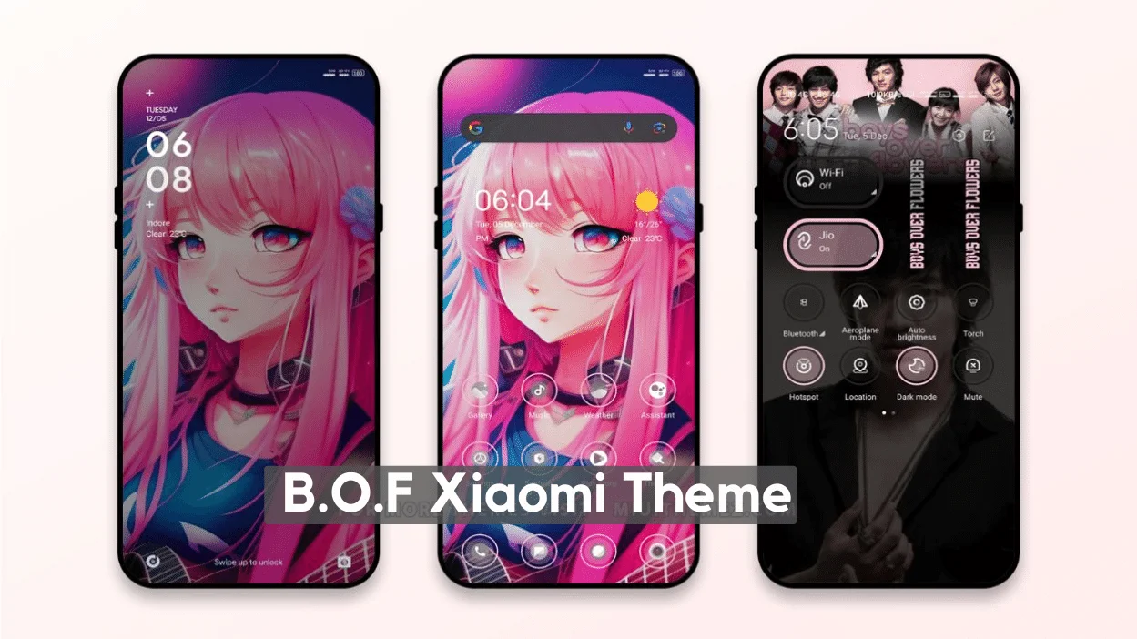 B.O.F HyperOS Theme for Xiaomi with Dark Mode Anime
