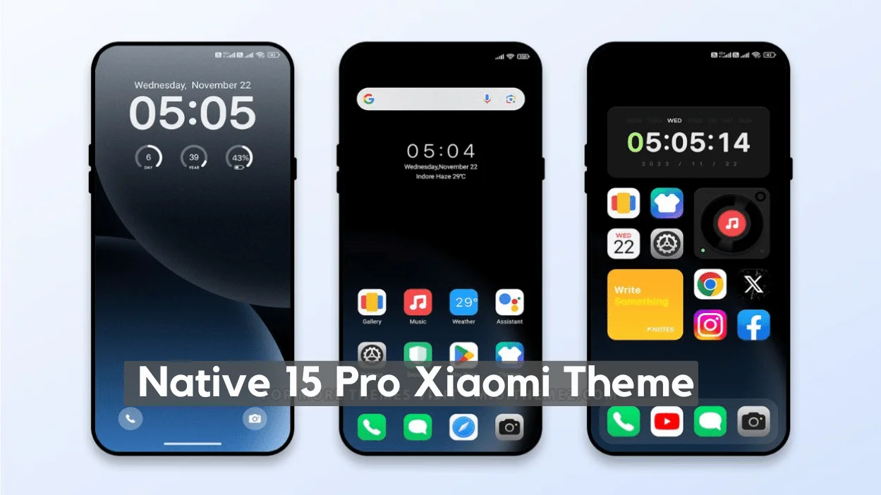 Native 15 Pro HyperOS Theme for Xiaomi with Dynamic UI