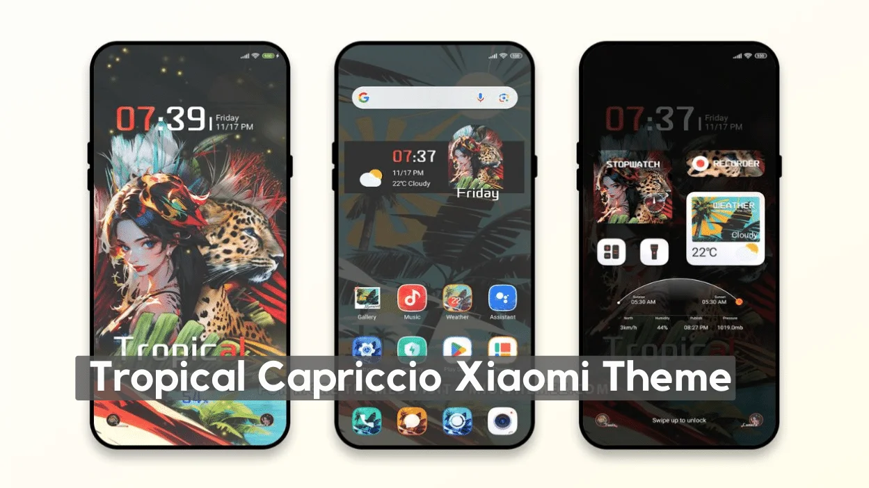 Tropical Capriccio HyperOS Theme for Xiaomi with Anime UI