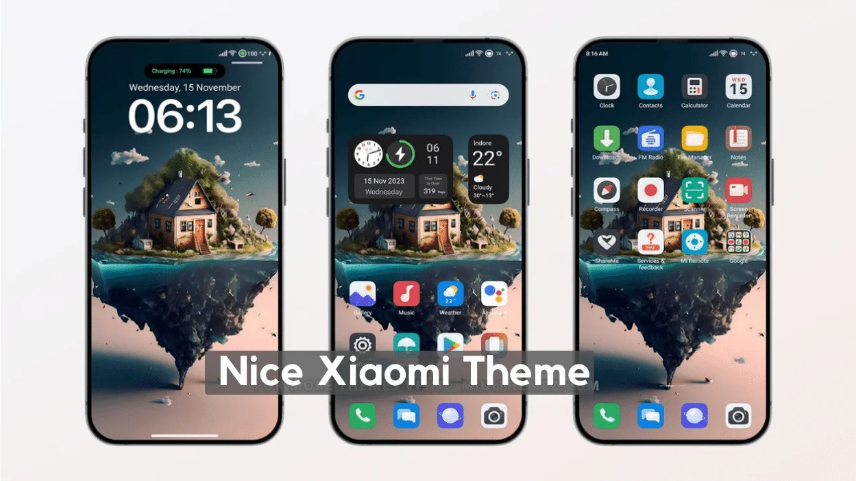 Nice HyperOS Theme for Xiaomi with iOS Dynamic Island