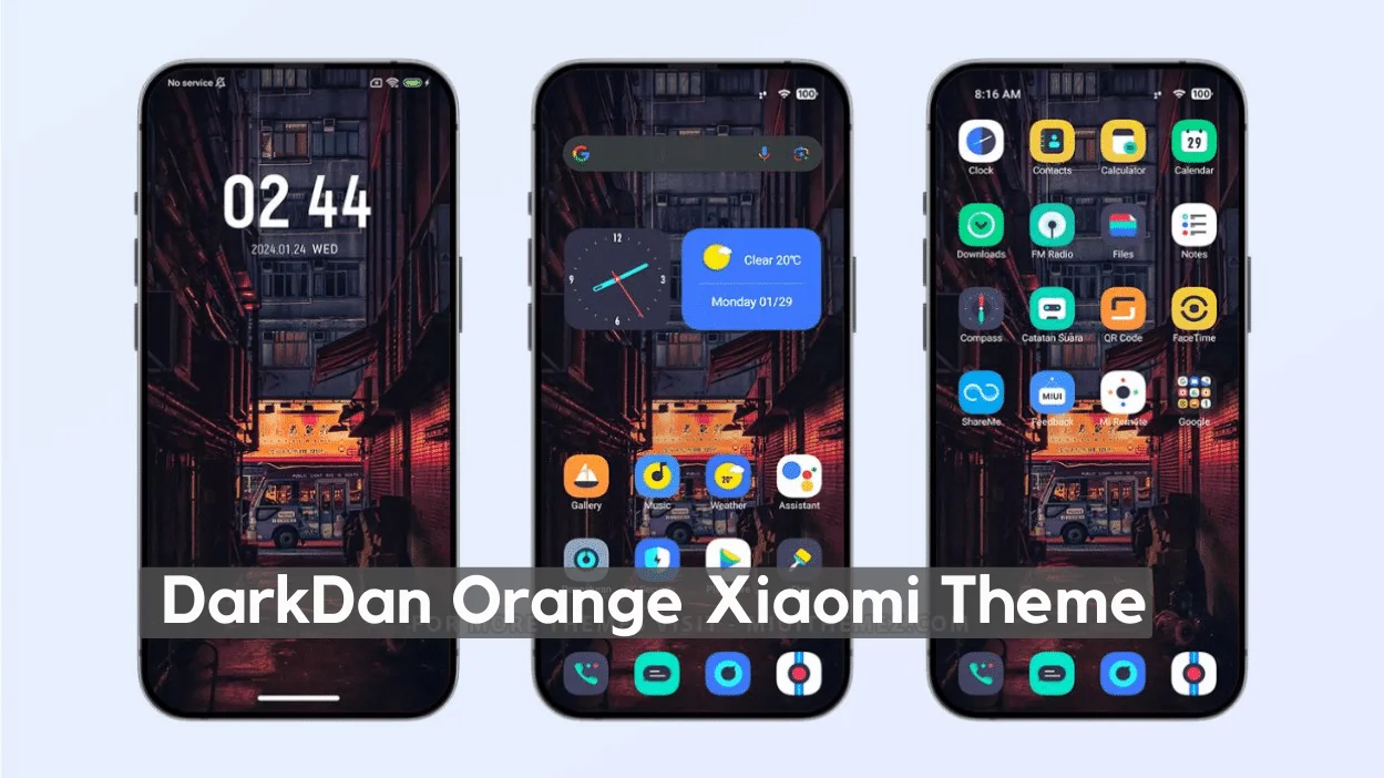 DarkDan Orange HyperOS Theme for Xiaomi with Animated Icons
