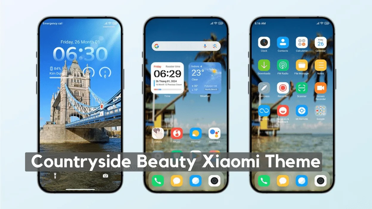 Countryside Beauty HyperOS Theme for Xiaomi with iOS Widgets