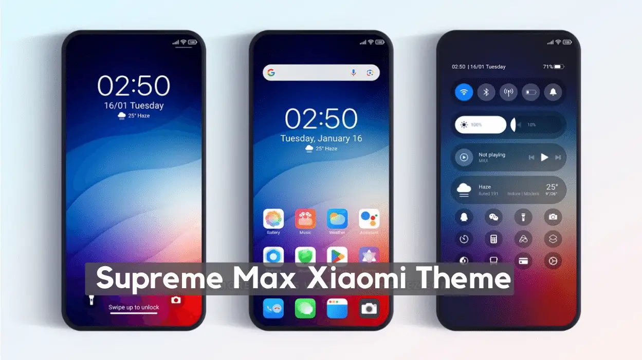 Supreme Max HyperOS Theme for Xiaomi with Premium iOS