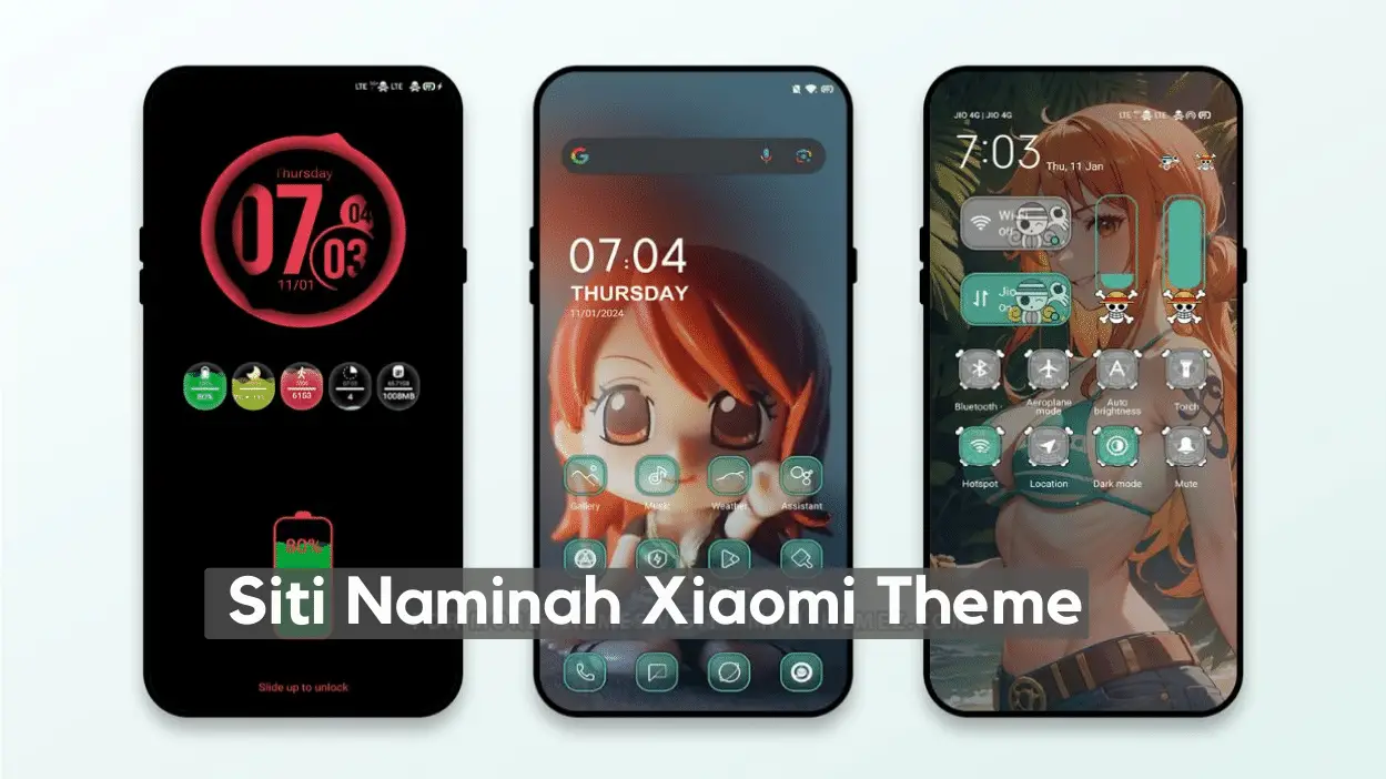 Siti Naminah HyperOS Theme for Xiaomi with One Pirce Nami