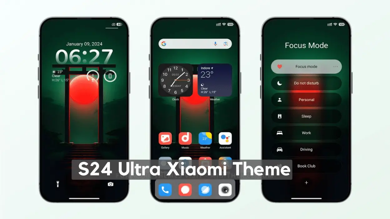 S24 Ultra HyperOS Theme for Xiaomi with iOS Style