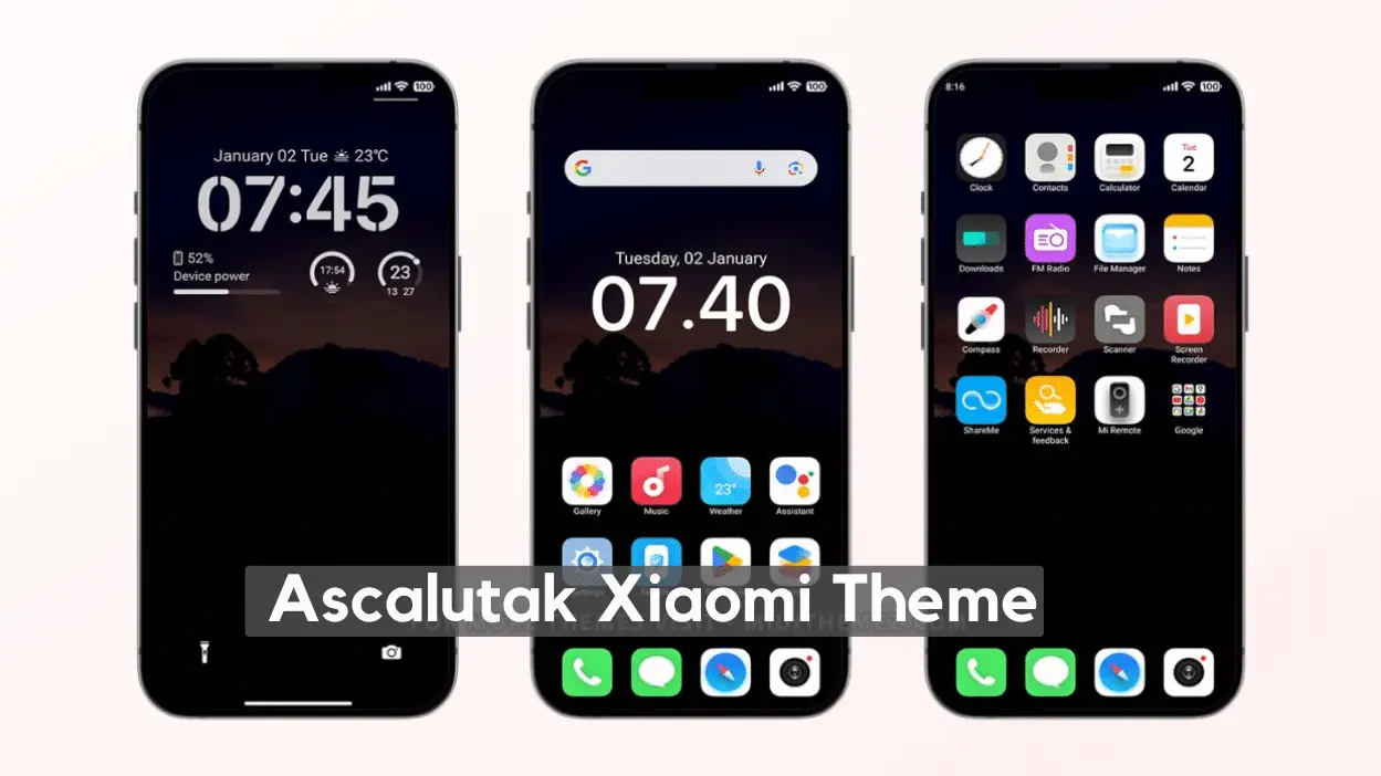 Ascalutak HyperOS Theme for Xiaomi with iOS Style