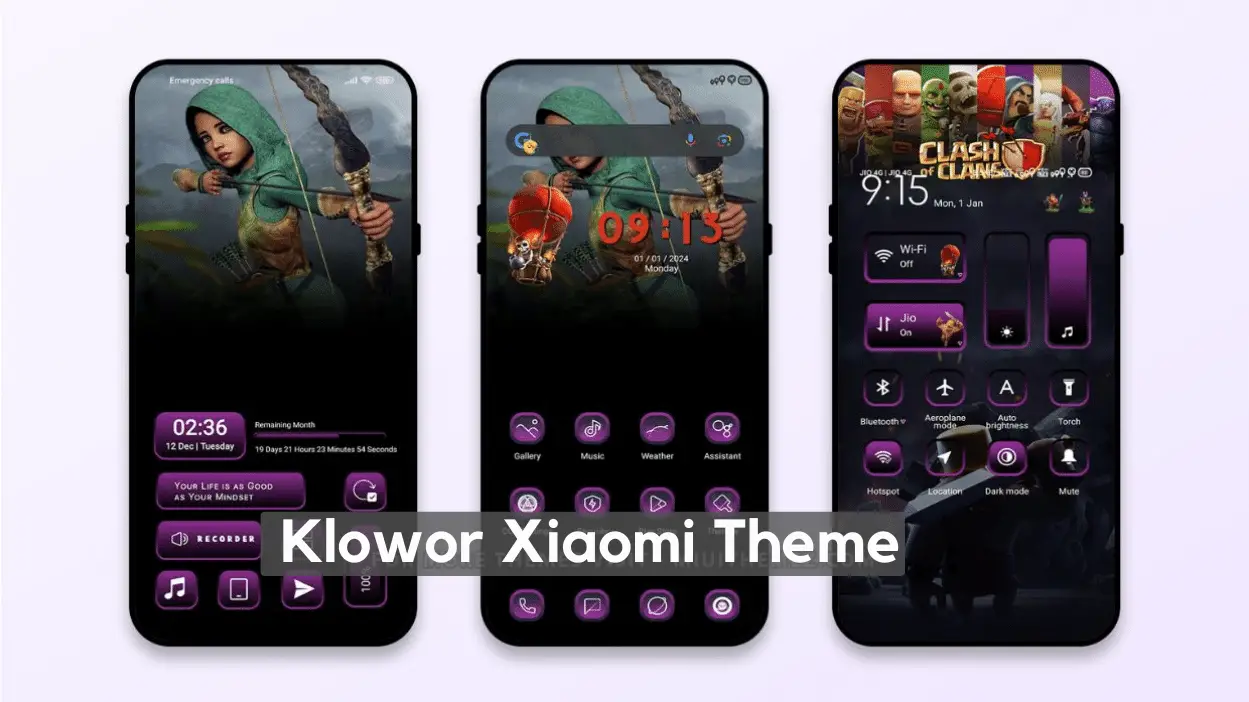 Klowor HyperOS Theme for Xiaomi with Clash of Clans UI