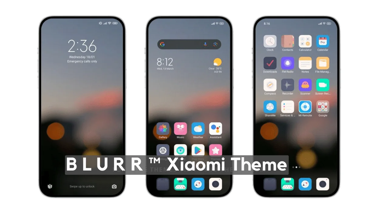 BLURR HyperOS Theme for Xiaomi with Dynamic Dark Mode