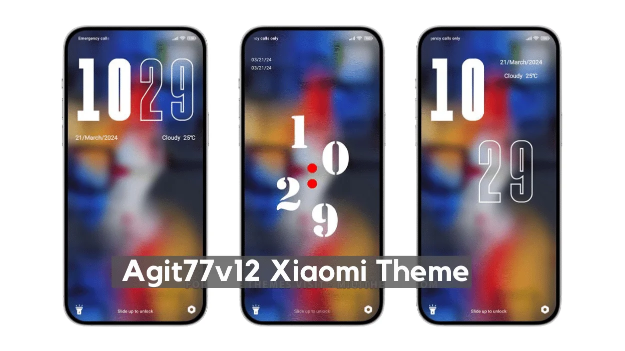 Agit77v12 HyperOS Theme for Xiaomi with Customizable Lockscreen