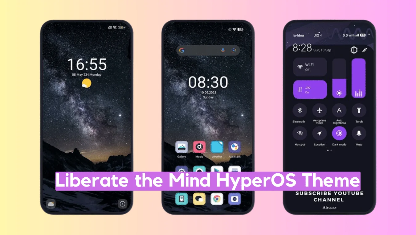 Liberate The Mind HyperOS Theme for Xiaomi with Dark Mode