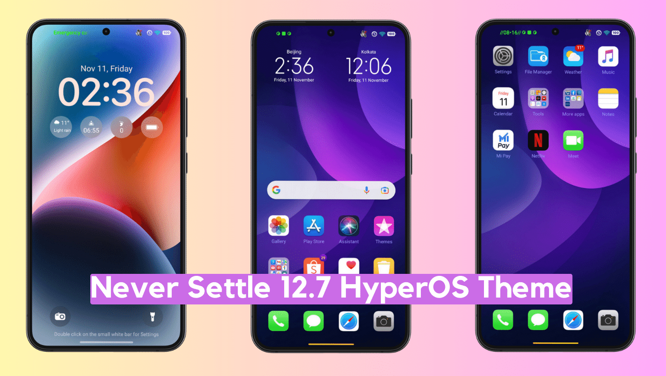 Never Settle HyperOS Theme for Xiaomi with iOS Features