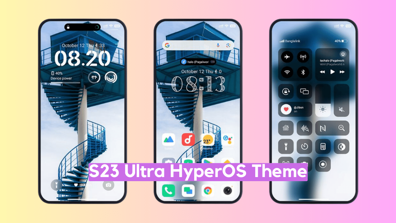 S23 Ultra HyperOS Theme for Xiaomi with iOS Experience
