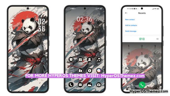 General Panda HyperOS Theme with Dynamic Anime & iOS Widget - HyperOS ...