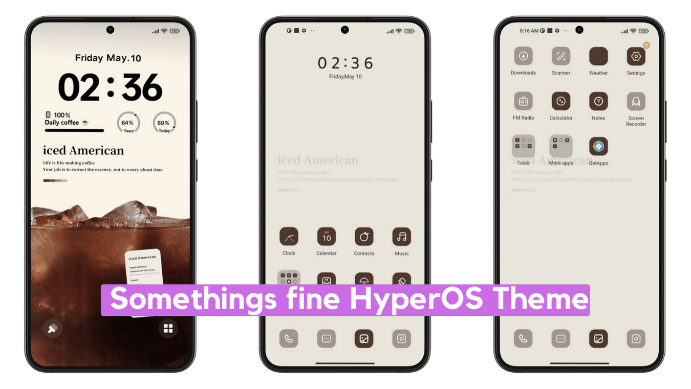 Somethings fine HyperOS Theme for Xiaomi with Beautiful UI