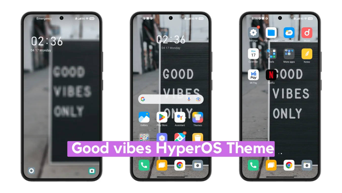 Good Vibes HyperOS Theme for Xiaomi with Dynamic Experience