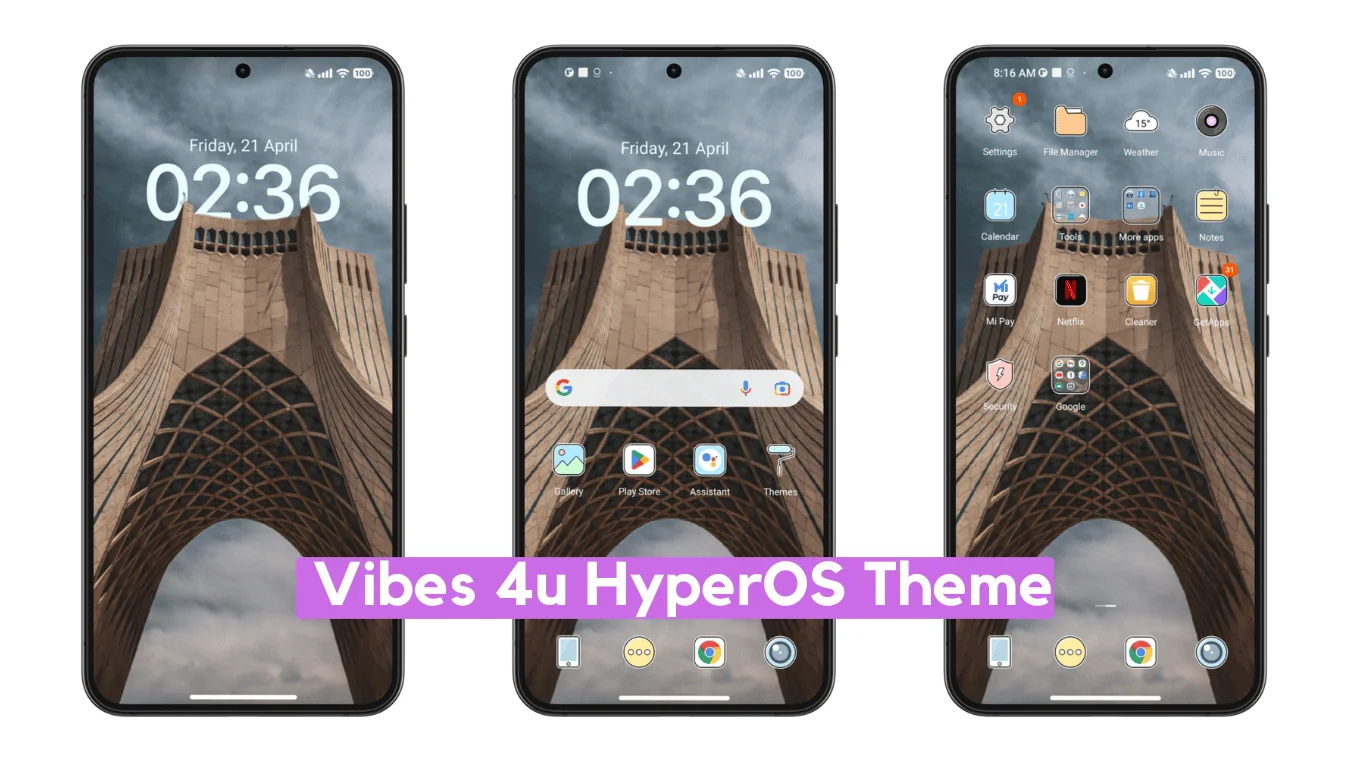 Vibes 4u HyperOS Theme for Xiaomi with Beautiful Icons