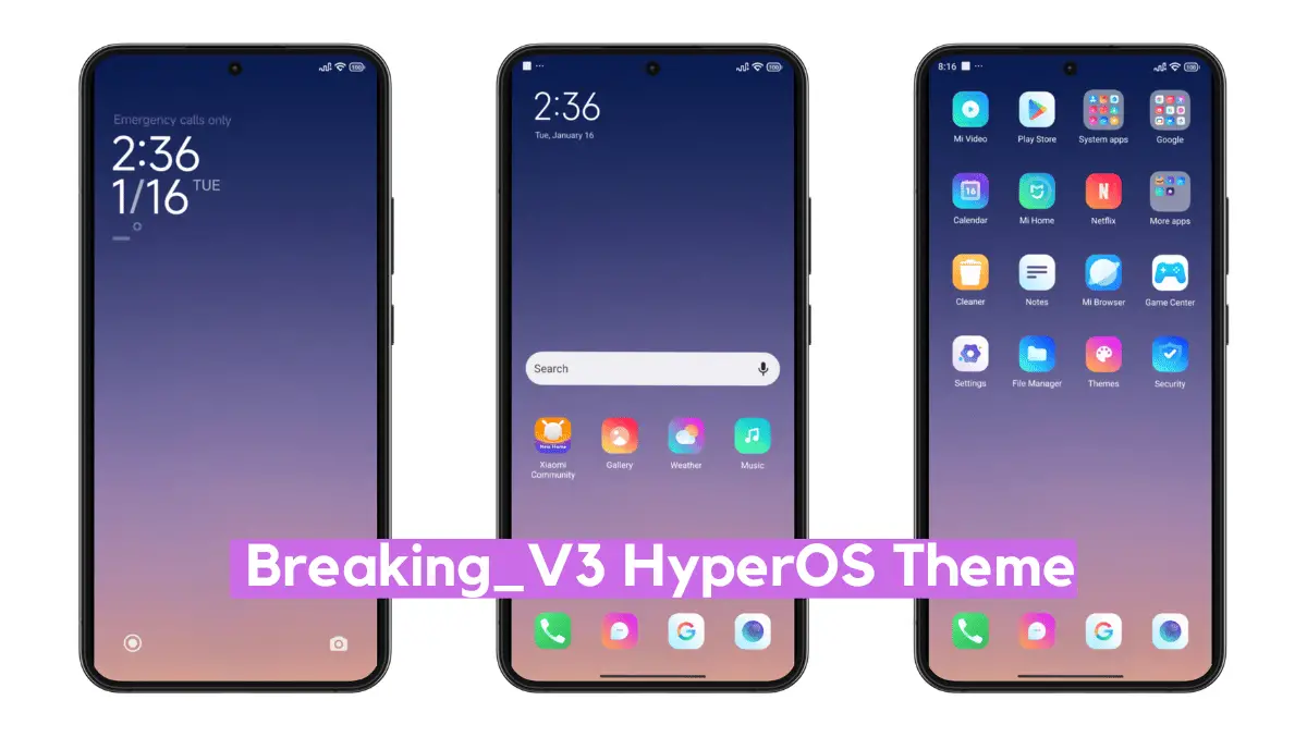 breaking v3 HyperOS Theme for Xiaomi with Minimal Experience