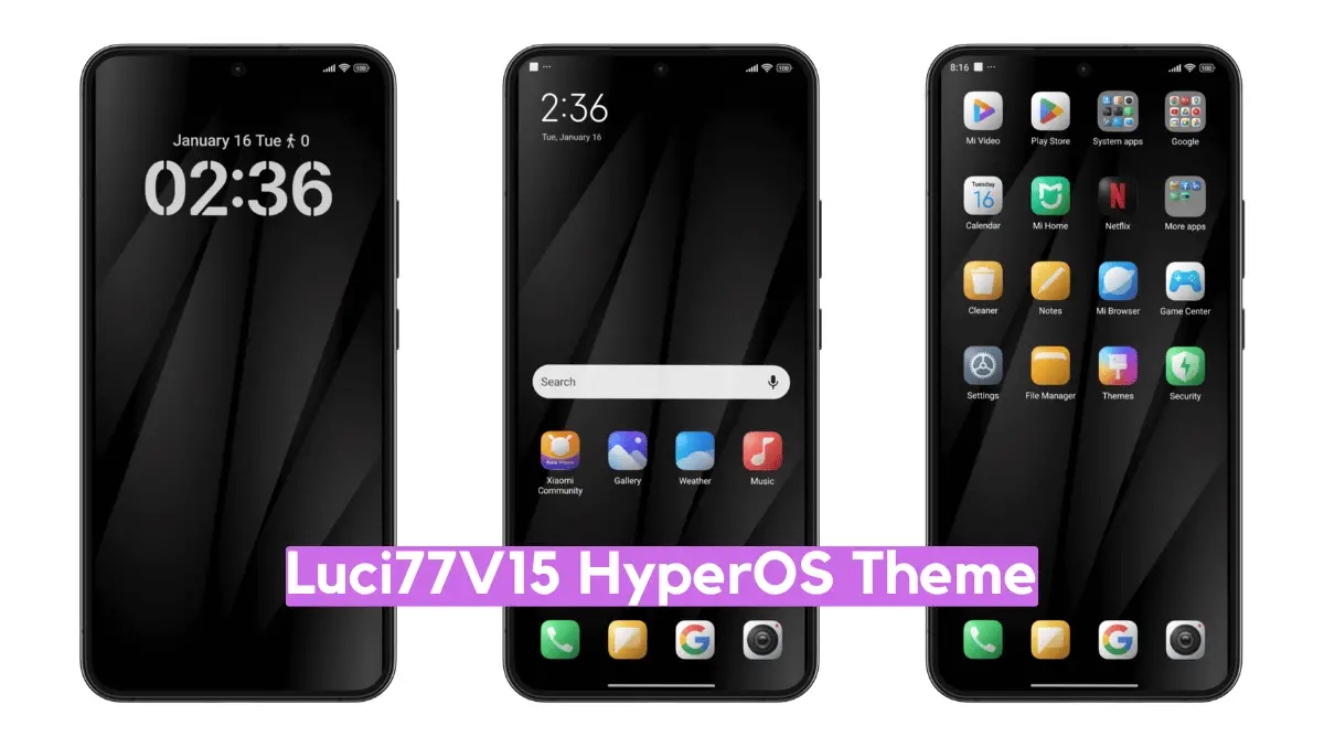 Luci77v15 HyperOS Theme for Xiaomi with Minimal Experience