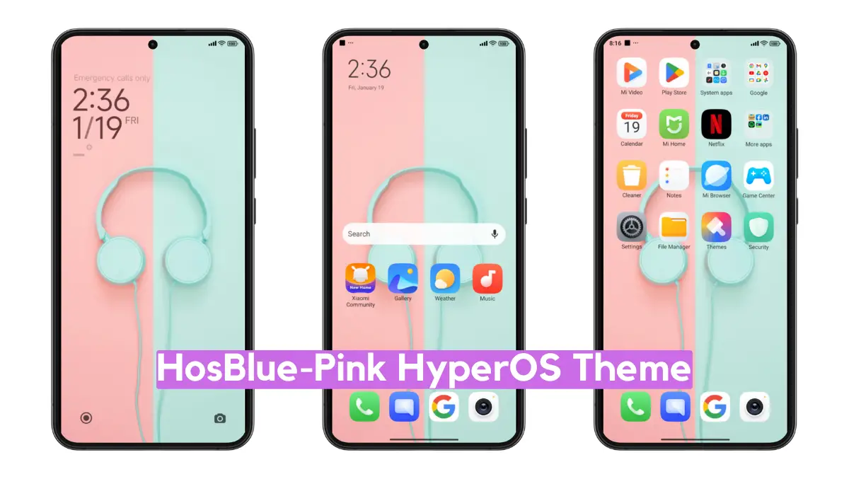 HosBlue-Pink HyperOS Theme with Dynamic Experience