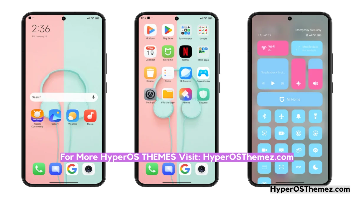 HosBlue-Pink HyperOS Theme