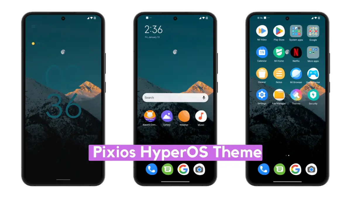 Pixios HyperOS Theme with Pixel Experience