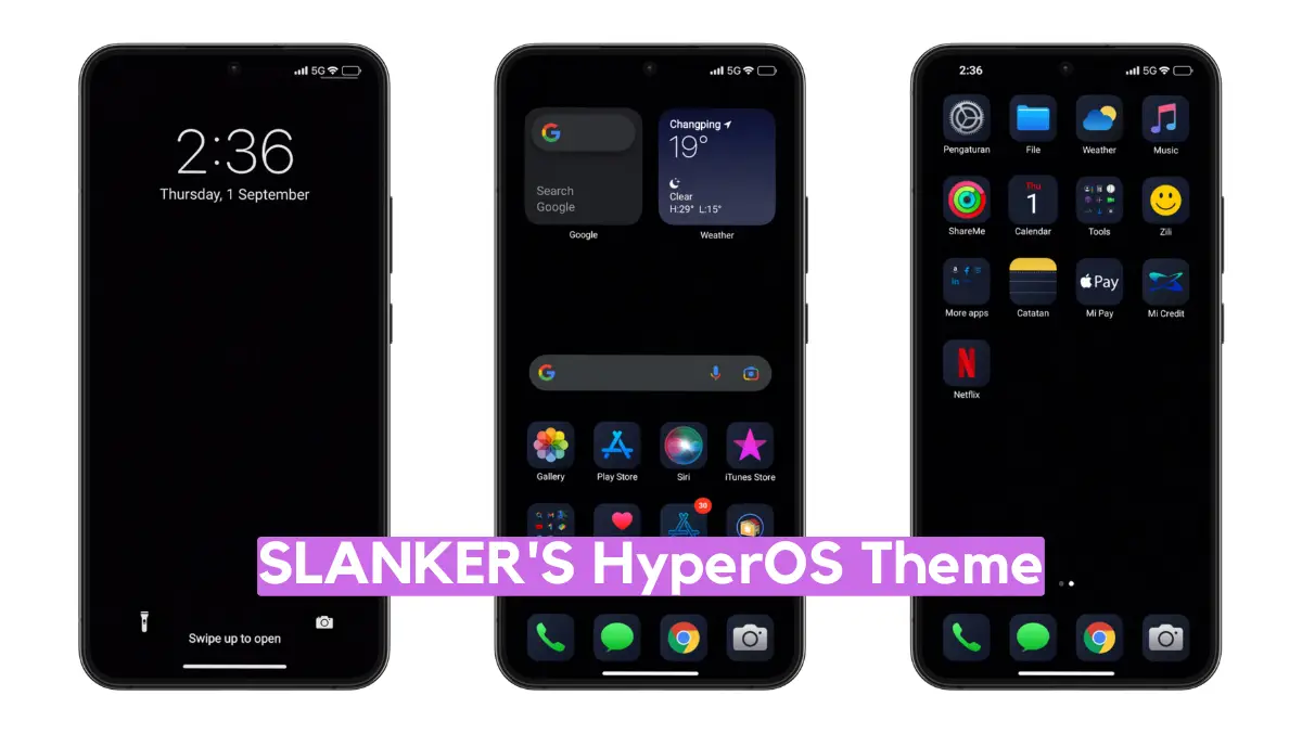 SLANKER HyperOS Theme with iOS Experience