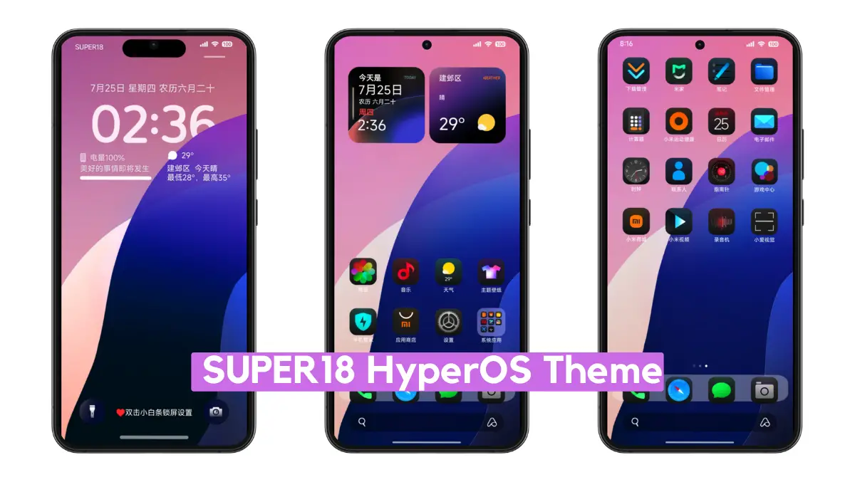 SUPER18 HyperOS Theme with iOS Style