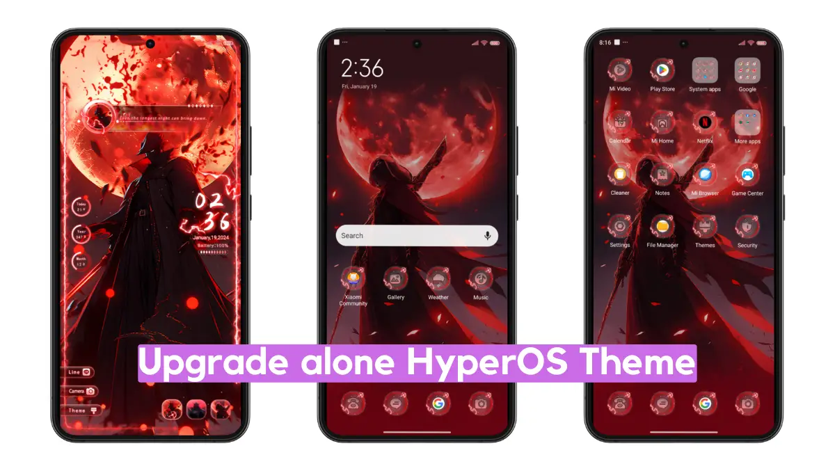 Upgrade alone HyperOS Theme with Pure Anime Experience